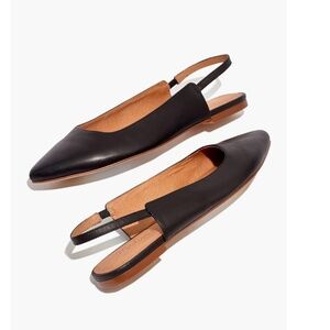 ✨ Madewell The Margot Slingback Flat in Leather 8 black